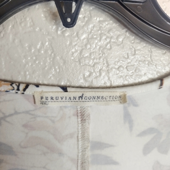 Peruvian Connection Tea House Floral Crew Neck Midi Dress Sz L - Picture 4 of 8